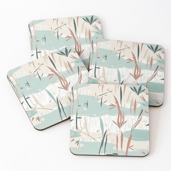 Item preview, Serene Bamboo And Tranquil Pond Minimalistic Japanese Pattern designed and sold by Wonder Of Light.
