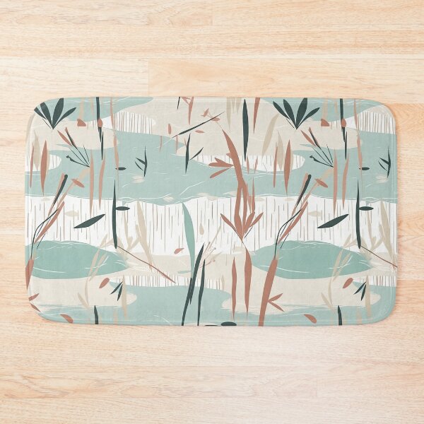 Item preview, Serene Bamboo And Tranquil Pond Minimalistic Japanese Pattern designed and sold by Wonder Of Light.