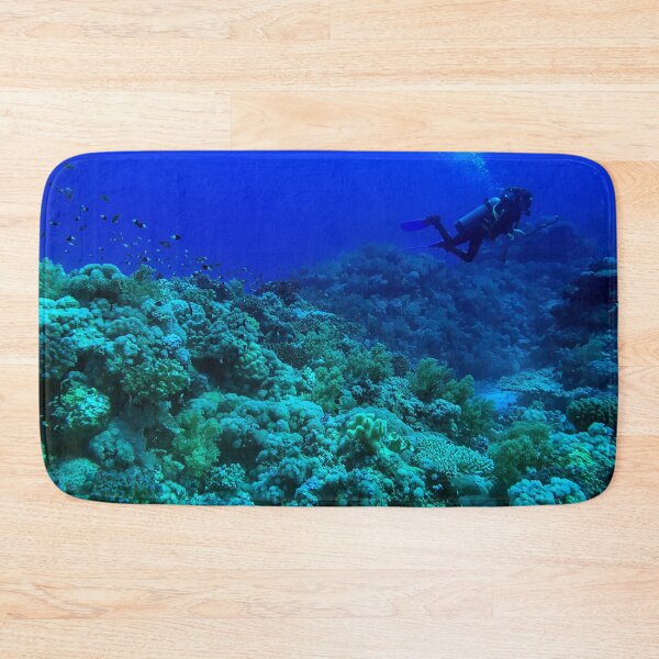 Item preview, Coral reef and scuba diver designed and sold by likbatonboot.