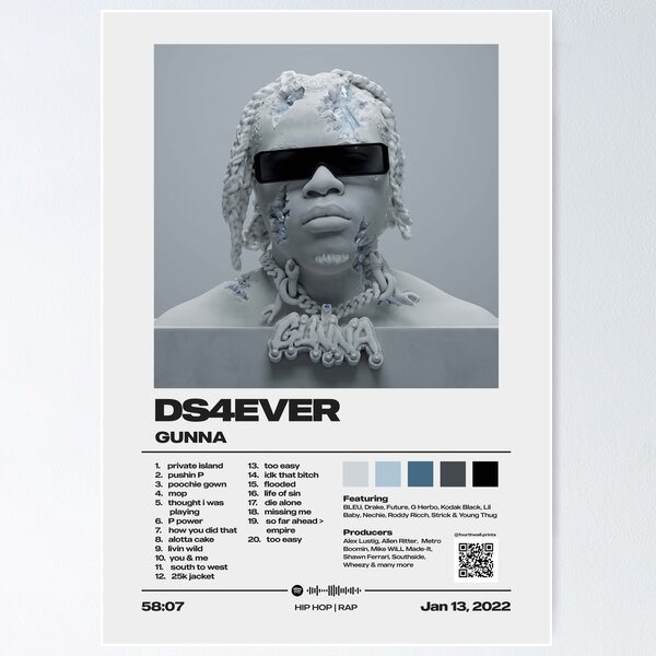 Artikel-Vorschau von DS4Ever von Gunna Albumposter, designt und verkauft von FourthWall Prints.