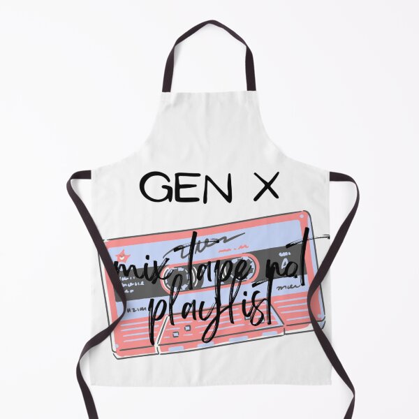 Item preview, gen x mixtape not playlist text graphic v2a red white background designed and sold by fishpressink.
