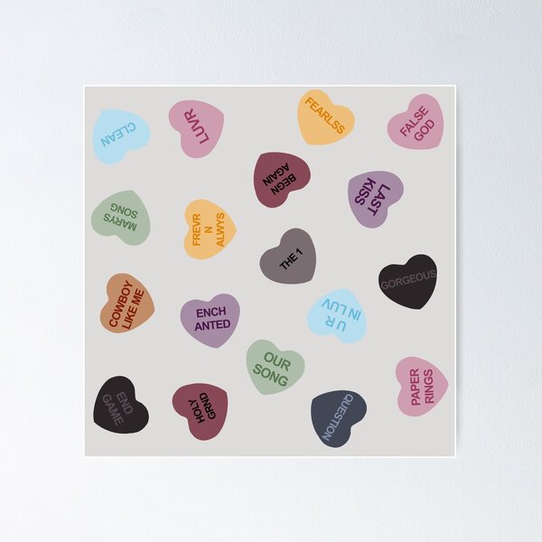 Item preview, Eras Candy Hearts | Home Decor Merch Fandom Small Support | HECKINFAROUT  designed and sold by Two Otters Co.