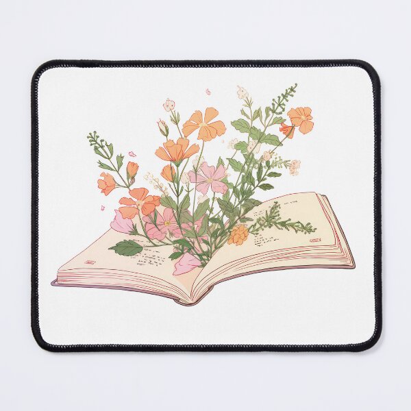 Item preview, Flowers growing from an open book orange pastel color designed and sold by Sara-Design2.