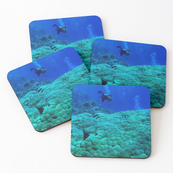 Item preview, Coral reef and scuba diver designed and sold by likbatonboot.