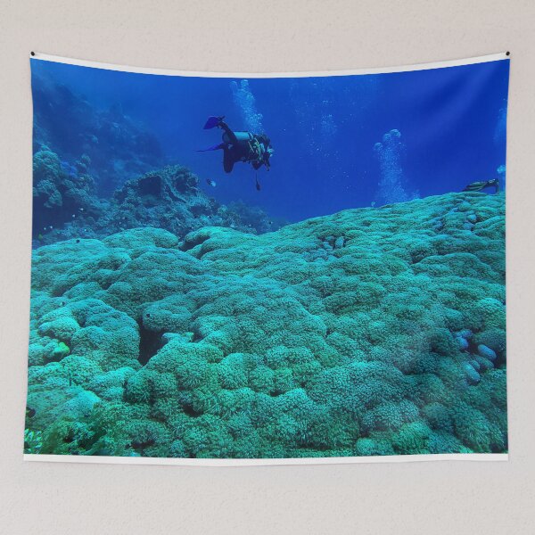 Item preview, Coral reef and scuba diver designed and sold by likbatonboot.