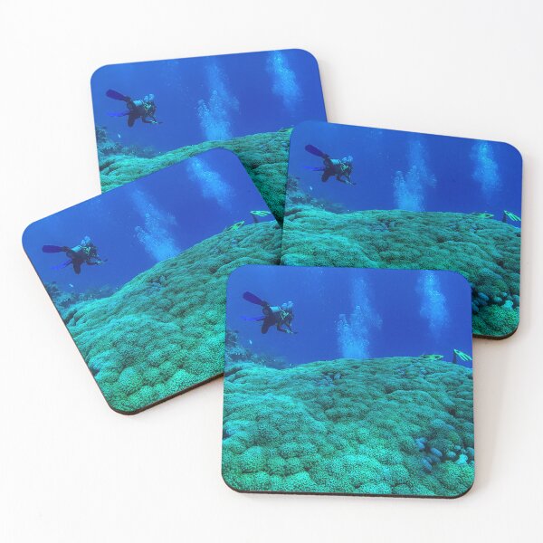Item preview, Coral reef and scuba diver designed and sold by likbatonboot.