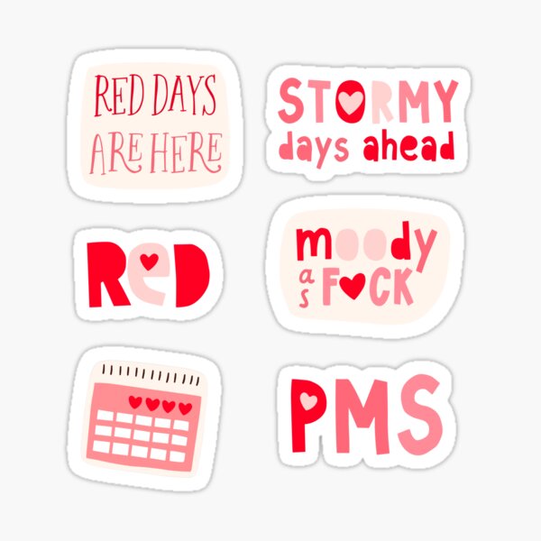Item preview, Period Sticker Sheet: Cute and Empowering Menstruation Themed designed and sold by Brooke Drake Co..
