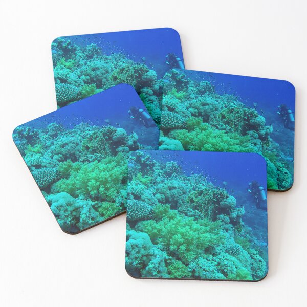 Item preview, Coral reef and scuba diver designed and sold by likbatonboot.