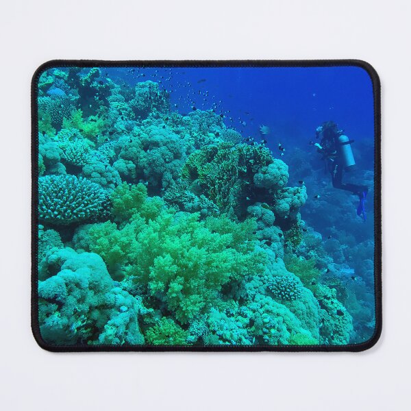 Item preview, Coral reef and scuba diver designed and sold by likbatonboot.