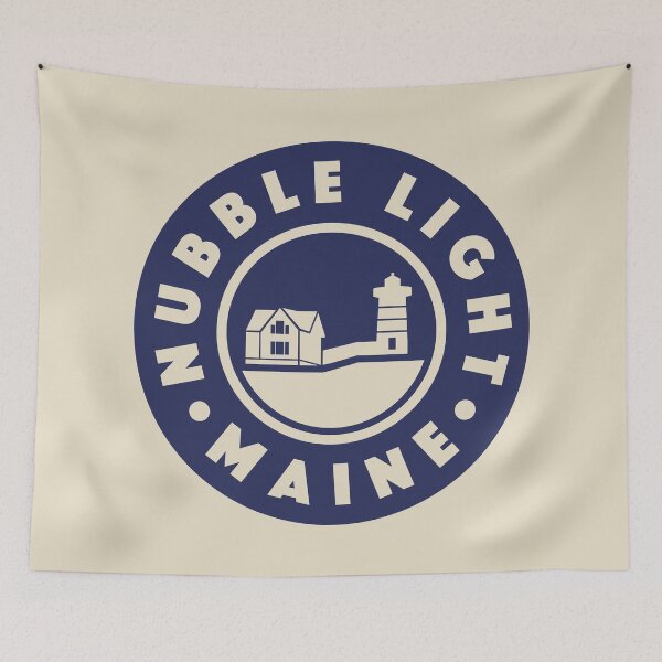 Item preview, Nubble Light - Maine Circle (Blue) designed and sold by deadmansupplyco.