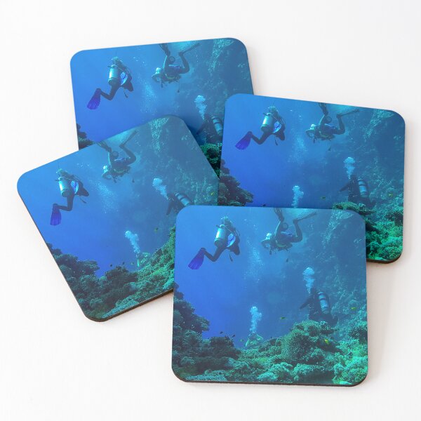 Item preview, Coral reef and scuba divers designed and sold by likbatonboot.