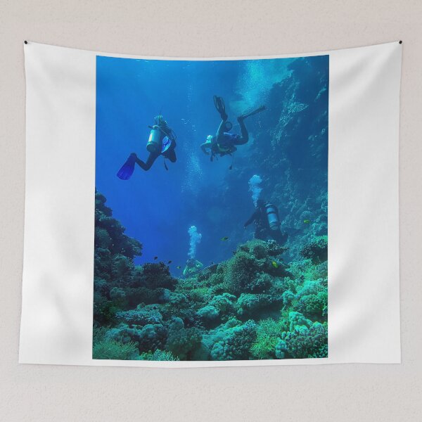 Item preview, Coral reef and scuba divers designed and sold by likbatonboot.