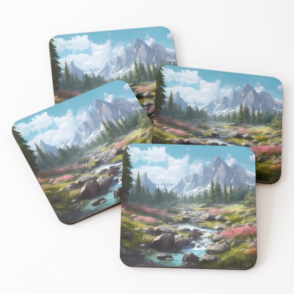 Item preview, Natural Ecstasy: Enchanting Panoramic View of Mountains, Streams and Trees in a Magical World designed and sold by InsaneLEDP.