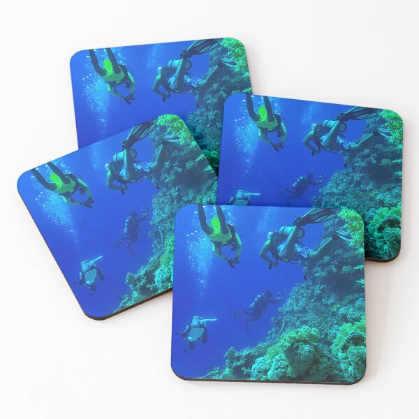 Item preview, Coral reef and scuba divers designed and sold by likbatonboot.