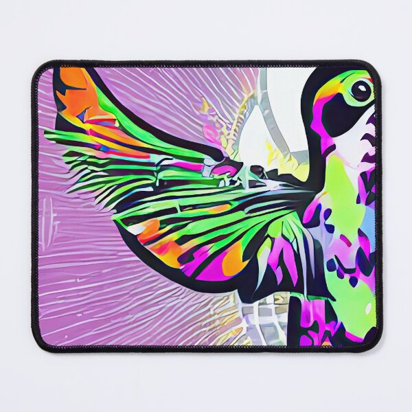 Artikelvorschau, Hummingbird, cosmic neon colorful hummingbird entworfen und verkauft von casaai.