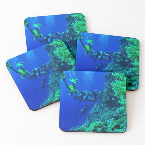 Item preview, Coral reef and scuba divers designed and sold by likbatonboot.