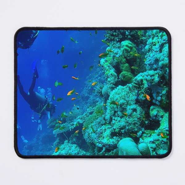 Item preview, Coral reef and scuba divers designed and sold by likbatonboot.