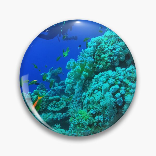 Item preview, Coral reef and scuba diver designed and sold by likbatonboot.