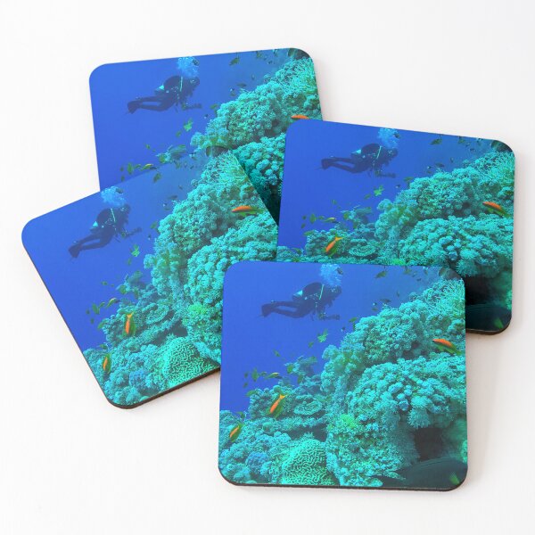 Item preview, Coral reef and scuba diver designed and sold by likbatonboot.