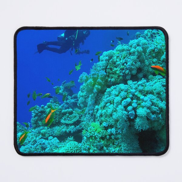 Item preview, Coral reef and scuba diver designed and sold by likbatonboot.