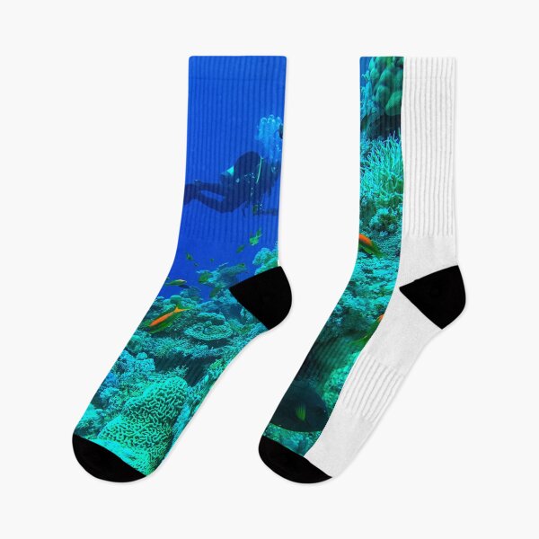 Item preview, Coral reef and scuba diver designed and sold by likbatonboot.