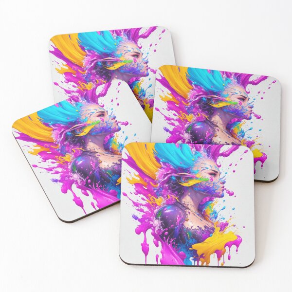 Item preview, splash style of coloful, complementary colors designed and sold by OverthoughtStudio.