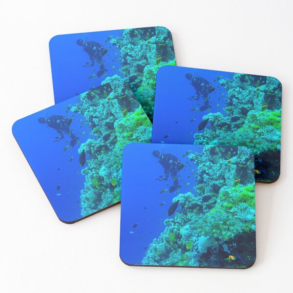 Item preview, Coral reef and scuba diver designed and sold by likbatonboot.