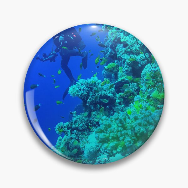 Item preview, Coral reef and scuba diver designed and sold by likbatonboot.