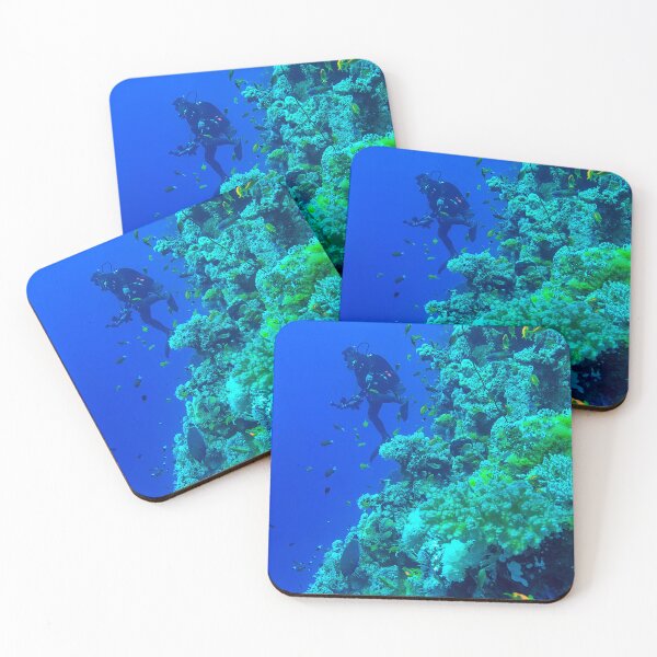 Item preview, Coral reef and scuba diver designed and sold by likbatonboot.