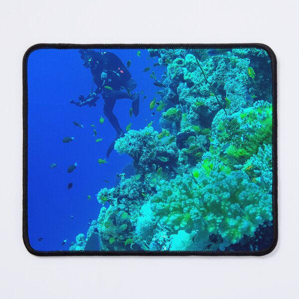 Item preview, Coral reef and scuba diver designed and sold by likbatonboot.