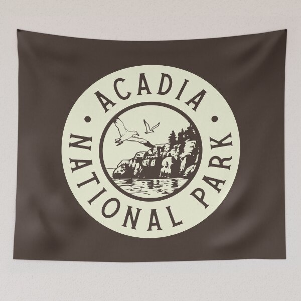 Item preview, Acadia National Park (Circle) - Birds (Tan) designed and sold by deadmansupplyco.