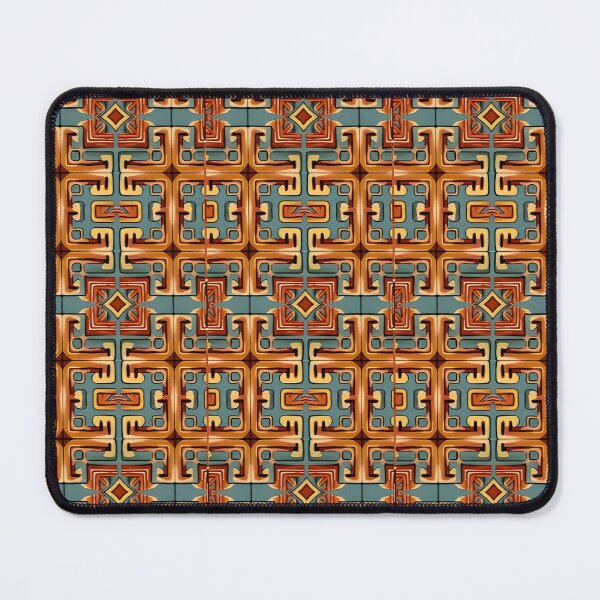 Item preview, Burkina Faso, Kassena Inspired Red and Blue Square Center designed and sold by MiracleROLArt.