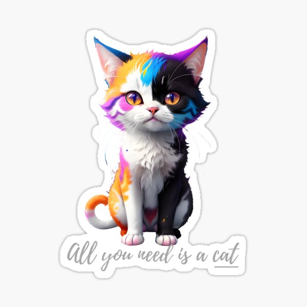 Item preview, All you need is a cat of many colors designed and sold by DStudioArt.