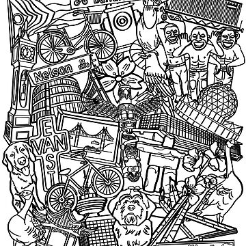 Artwork thumbnail, Vancouver, BC | Black Outline by chuchucolouring
