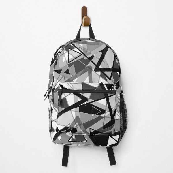 Item preview, Triangular geometric abstract pattern - Epitome of modernism - Black, grey and White fusion of seamless patterns. designed and sold by Patternrealm.