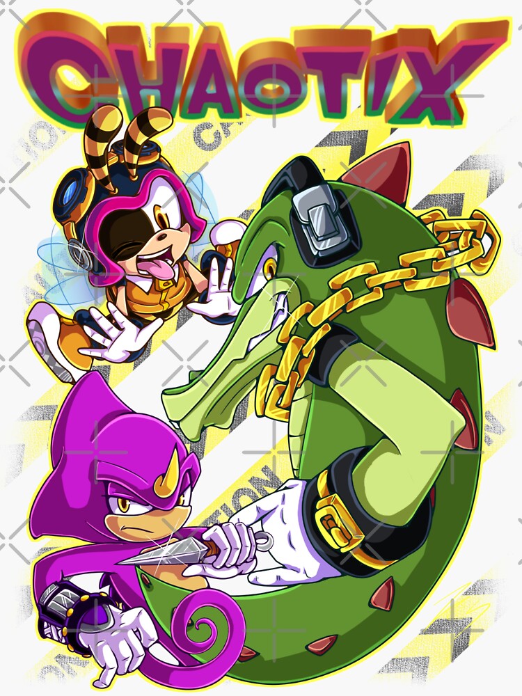 Espio Team Chaotix Sticker - Espio Team chaotix - Discover & Share