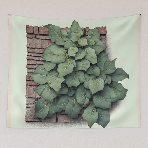 Item preview, Brick wall with ivy designed and sold by SimpleWallArt.