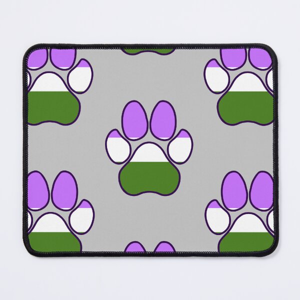 Item preview, Furry pride genderqueer paw print Sticker designed and sold by Moss McPeak.