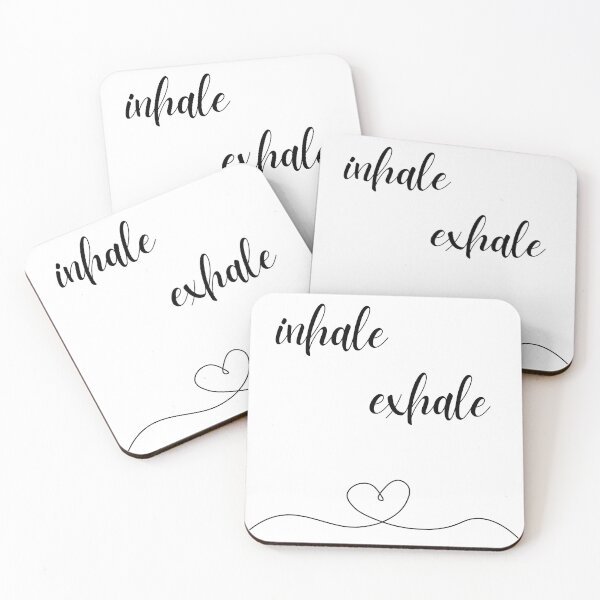 Artikelvorschau, Inhale Exhale Heart Mental Health Zitat entworfen und verkauft von RueBennet.