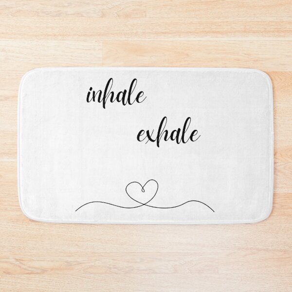 Item preview, Inhale Exhale Heart Mental Health Quote designed and sold by RueBennet.