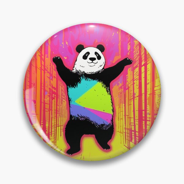 Item preview, Disco Panda Dancing in Psychedelic Forest designed and sold by TheHellSong.
