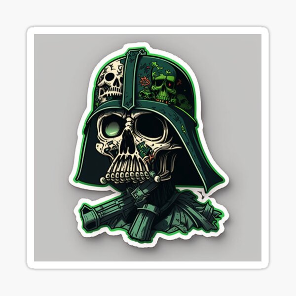 Vista previa del artículo con la obra «Cráneo del zombi de Darth Vadar», diseñado y vendido por RitualsofChaos.