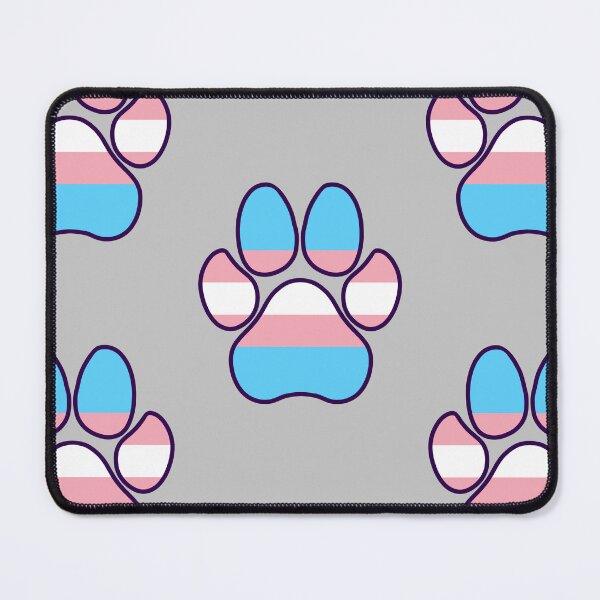 Item preview, Furry pride transgender paw print designed and sold by Moss McPeak.
