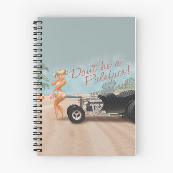 Item preview, Funny Pinup of Coppertone Girl and Hot Rod designed and sold by badjoojoo.