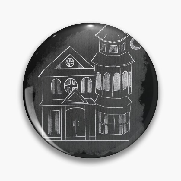 Item preview, Black and White Haunted Gothic Mansion Design designed and sold by gothgeekshop.