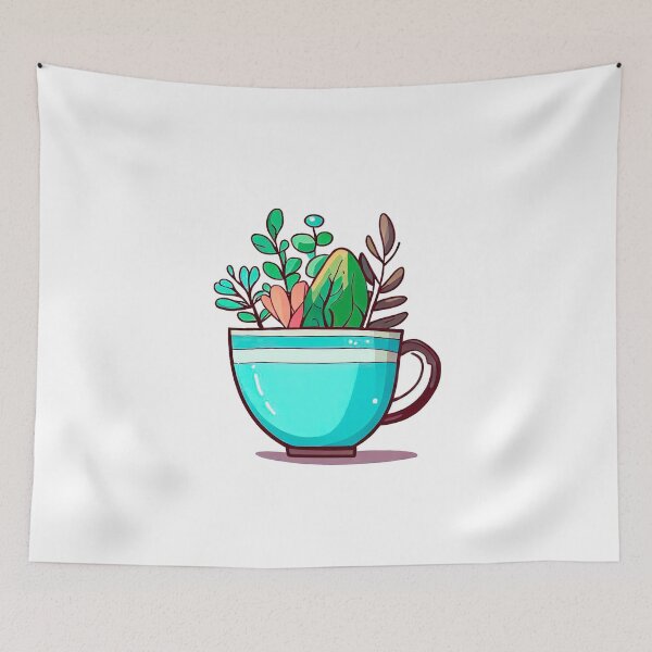 Item preview, cup with plants designed and sold by miguel-ozz.