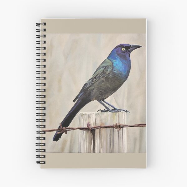 Item preview, Grackle Business - bird painting designed and sold by Emily Bickell.
