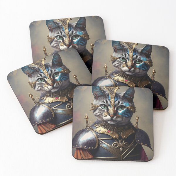Item preview, cat in armor designed and sold by jsebouvi.