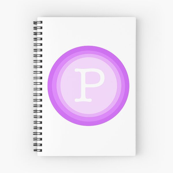 Aperçu de l'œuvre lettre pourpre P créée et vendue par madebymaddy.