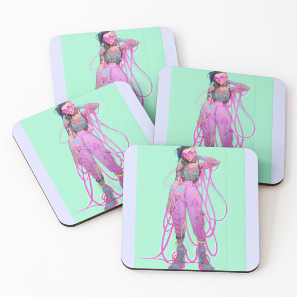 Item preview, Pink Cyber Punk Kawaii Goth Girl designed and sold by BoudiccaLondon.